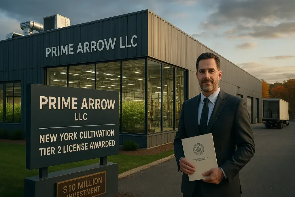 Prime Arrow Secures New York Cultivation License, Completing a Rare Three-License Stack