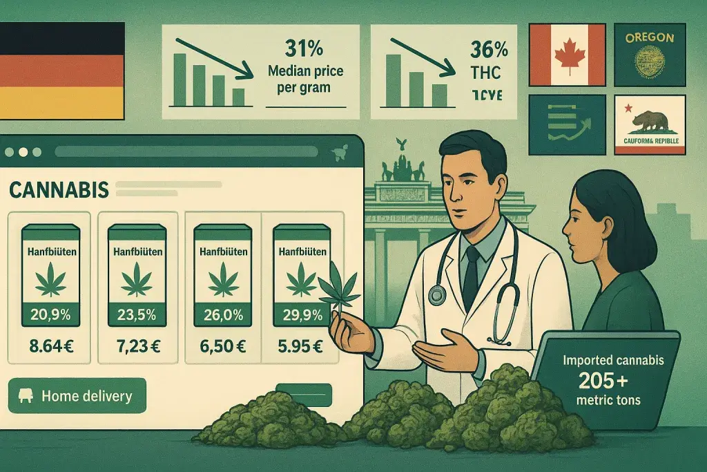 Germany's Medical Cannabis Market Shifts Toward High-THC, Low-Cost Products, Study Finds