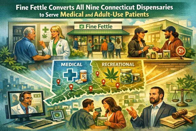 Fine Fettle Converts All Nine Connecticut Dispensaries to Serve Medical and Adult-Use Patients